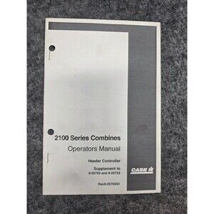 Case IH 2100 Series Combines Operators Manual Header Controller Supplement